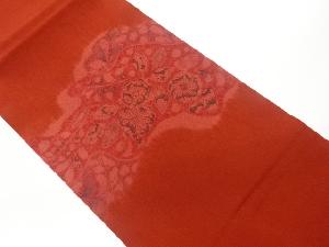 リサイクル　縮緬地辻ヶ花模様開き名古屋帯（額縁仕立て）